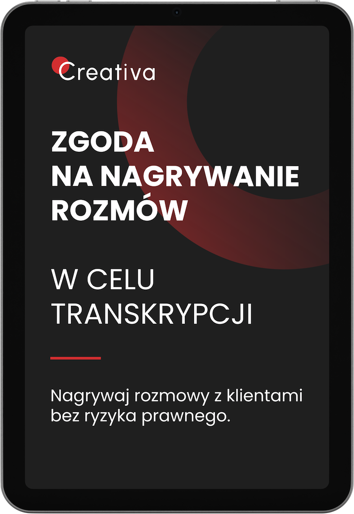 Zgoda na nagrywanie rozmów w celu transkrypcji w aplikacjach AI